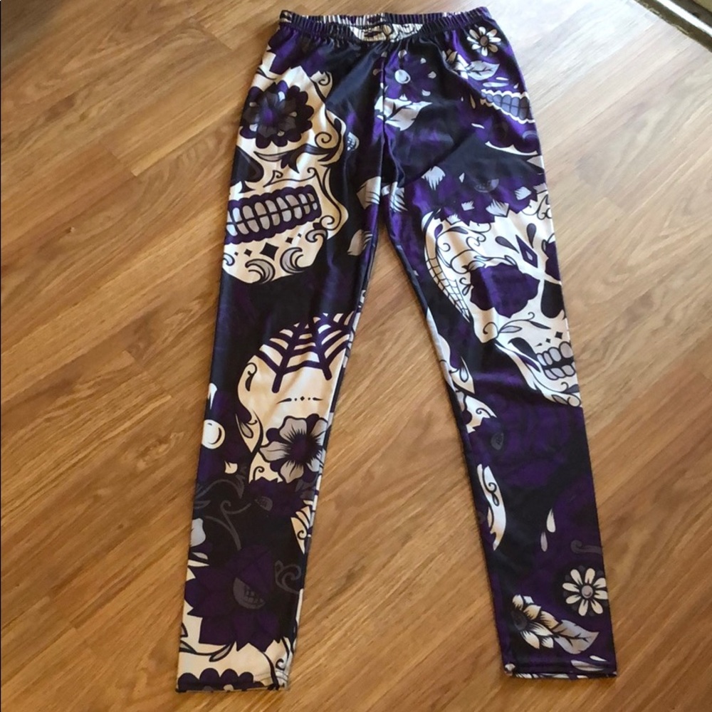 💕Purple Skull Leggings